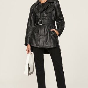 Women's Black Belted Jacket